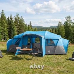 WALPLUS Family Tent Blue 10 Person Rainfly Water-Resistant Tunnel Design