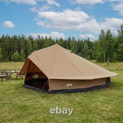 WALPLUS Family Tent Brown 12 Person Polycotton Outdoor Shelter