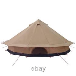 WALPLUS Family Tent Brown 12 Person Polycotton Outdoor Shelter
