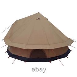WALPLUS Family Tent Brown 8 Person Polycotton Large Camping Tent