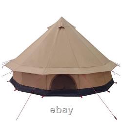 WALPLUS Family Tent Brown 8 Person Polycotton Large Camping Tent