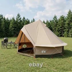 WALPLUS Family Tent Cream 6 Person Polycotton Glamping Outdoor Shelter