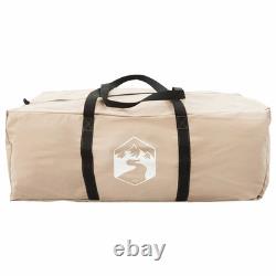 WALPLUS Family Tent Cream 6 Person Polycotton Glamping Outdoor Shelter
