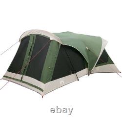 WALPLUS Family Tent Green 550x555x208cm Large Camping Shelter 12 Person