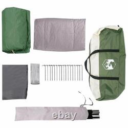 WALPLUS Family Tent Green 550x555x208cm Large Camping Shelter 12 Person