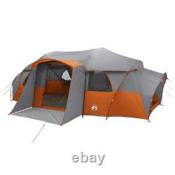 WALPLUS Family Tent Grey Orange 10 Person Rainfly Tunnel Shelter