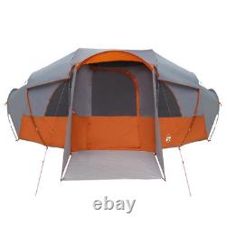 WALPLUS Family Tent Grey Orange 10 Person Rainfly Tunnel Shelter