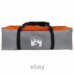 WALPLUS Family Tent Grey Orange 10 Person Rainfly Tunnel Shelter