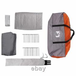 WALPLUS Family Tent Grey Orange 10 Person Rainfly Tunnel Shelter