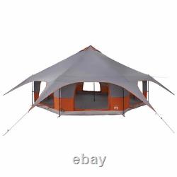WALPLUS Family Tent Grey Orange 18 Person Large Waterproof Camping Tent