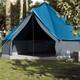 Walplus Family Tent Tipi 10 Person Blue Waterproof Camping Teepee Tent