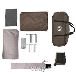 WALPLUS Family Tent Tunnel 6-Person Brown Waterproof Camping Outdoor Shelter