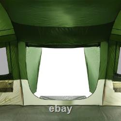 WALPLUS Family Tunnel Tent 16-Person Green Large Waterproof Shelter