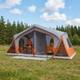 Walplus Grey Orange Cabin Tent With Roof 480x273x205cm Outdoor Camping