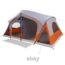 WALPLUS Grey Orange Cabin Tent with Roof 480x273x205cm Outdoor Camping