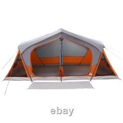 WALPLUS Grey Orange Cabin Tent with Roof 480x273x205cm Outdoor Camping