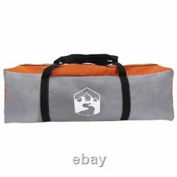 WALPLUS Grey Orange Cabin Tent with Roof 480x273x205cm Outdoor Camping