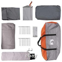 WALPLUS Grey Orange Cabin Tent with Roof 480x273x205cm Outdoor Camping