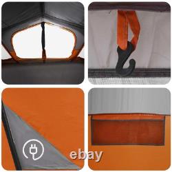 WALPLUS Grey Orange Cabin Tent with Roof 480x273x205cm Outdoor Camping