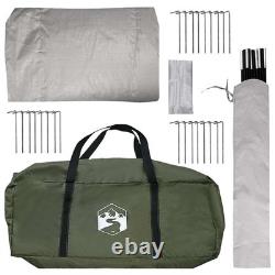 WALPLUS Olive Green Tipi Tent 300x300x200cm Polyester Steel Camping Lodge