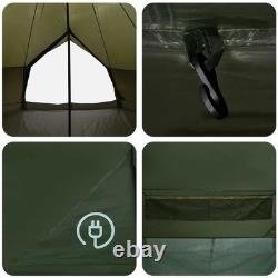 WALPLUS Olive Green Tipi Tent 300x300x200cm Polyester Steel Camping Lodge