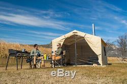 Wall Tent with Stove Jack 6 Person Outdoor Large Camping Family Shelter 12'x10