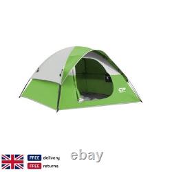 Waterproof 3 Person Camping Tent Quick 5Min Setup Lightweight Dome Green