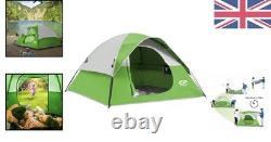 Waterproof 3 Person Camping Tent Quick 5Min Setup Lightweight Dome Green