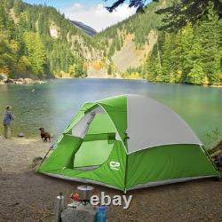 Waterproof 3 Person Camping Tent Quick 5Min Setup Lightweight Dome Green