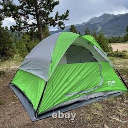 Waterproof 3 Person Camping Tent Quick 5Min Setup Lightweight Dome Green