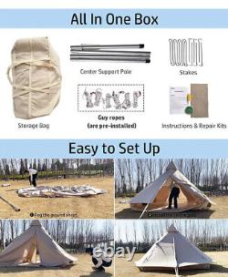 Waterproof, 4M Bell Tent Glamping Yurt-Tent of 4 Person 3.9m Wide Baralir Bell. ^^