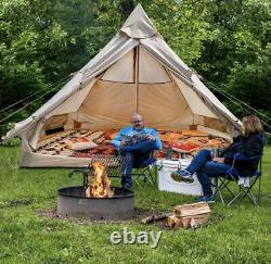 Waterproof 4M Bell Tent Glamping Yurt Tent of 4 Person 3.9m Wide Baralir Bell