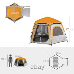 Waterproof Camping Tent, 4 Person Easy Setup Family Tent