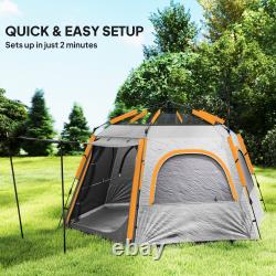 Waterproof Camping Tent, 4 Person Easy Setup Family Tent