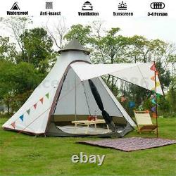 Waterproof Double Layer Family Indian Style Teepee Camping Tent Outdoor XMAS