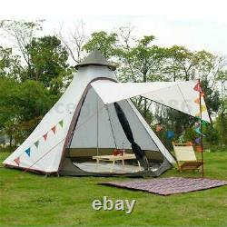 Waterproof Double Layer Family Indian Style Teepee Camping Tent Outdoor XMAS