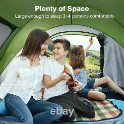 Waterproof Family Tent 3/4 Man Person Pop Up Tent Breathable Camping Hiking Tent