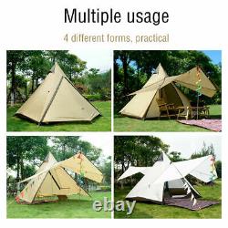 Waterproof Indian Style Large Pyramid Teepee Tipi Tent Family Camping 4-person