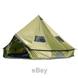 Waterproof Large Family Tent Heavy Duty 4 Season 10 Persons Hunting Camp HUGE
