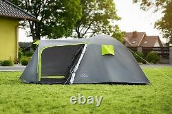 Waterproof Tent for 4 People, Family Tent Camping Ten Green Holiday Tent Large