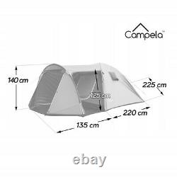 Waterproof Tent for 4 People, Family Tent Camping Ten Green Holiday Tent Large