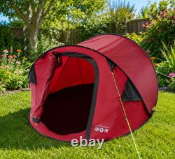 Weekend Escape 3 Man Pop Up Tent Quick Pitch Compact Outdoor Camping Shelter UK
