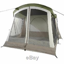 Wenzel Klondike Large Outdoor 8 Person Camping Tent with Screen Room, Green