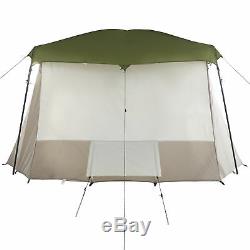 Wenzel Klondike Large Outdoor 8 Person Camping Tent with Screen Room, Green