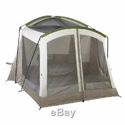 Wenzel Klondike Large Outdoor 8 Person Camping Tent with Screen Room, Green