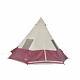 Wenzel Shenanigan Large 5 Person Trail Camping Easy-setup Teepee Tent, Red Plaid