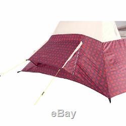 Wenzel Shenanigan Large 5 Person Trail Camping Easy-Setup Teepee Tent, Red Plaid