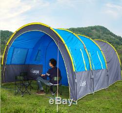Windproof Tunnel Large Outdoor Tent Party Family Travel Hiking for 10+ person