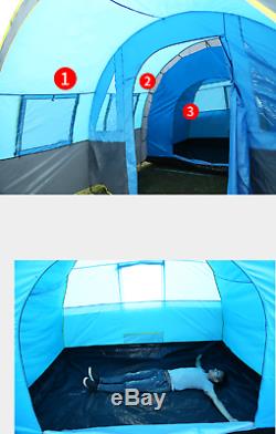 Windproof Tunnel Large Outdoor Tent Party Family Travel Hiking for 10+ person