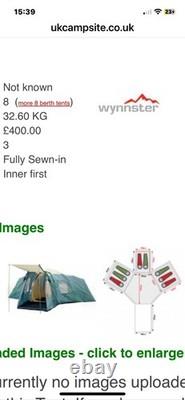 Winners Cygnus 8. 8 Man Tent, Near Perfect Condition Only Used Once Only £100